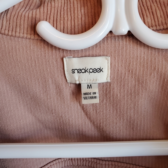 Blush Pink Corduroy Trucker Jacket - Picture 6 of 6